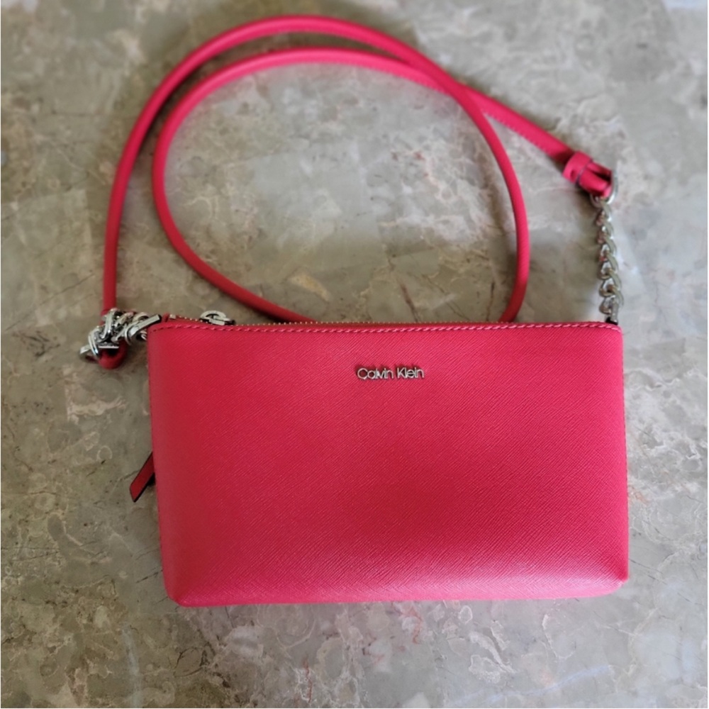 NEW Calvin Klein Hayden Mercury Hot Pink Crossbody Bag